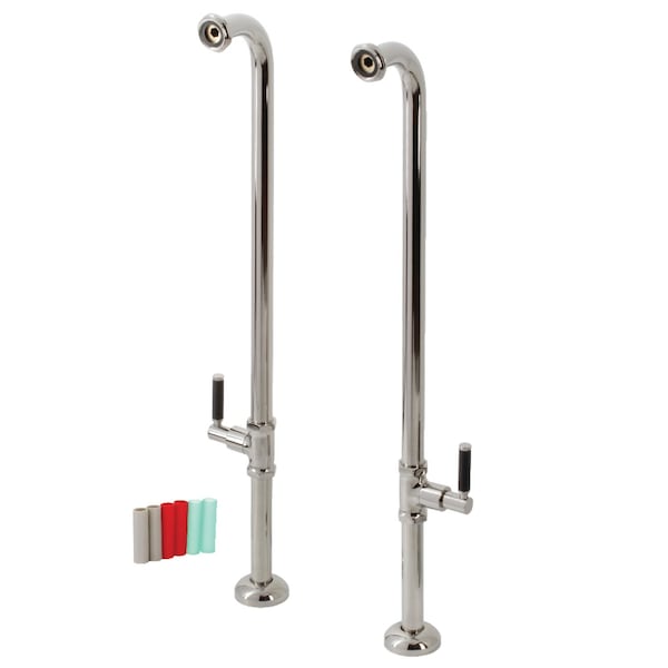 Aqua Vintage AE810S6DKL Freestanding Tub Supply Line, Polished Nickel AE810S6DKL - main